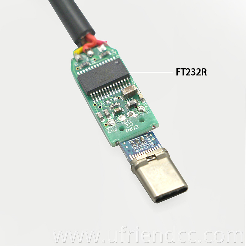 Unique Laptop Connection PL232RL RS232 USB Type C to Dupont FTDI Cable